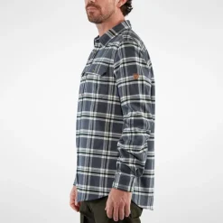 Fjällräven Men's Övik Heavy Flannel Shirt Dark Navy-Buckwheat Brown