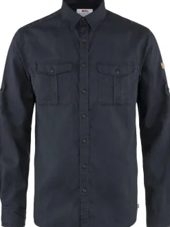 Fjällräven Men's Övik Travel Long Sleeved Shirt Dark Navy