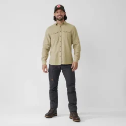 Fjällräven Men's Övik Travel Long Sleeved Shirt Dark Navy/Patina Green