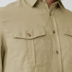 Fjällräven Men's Övik Travel Long Sleeved Shirt Dark Navy/Patina Green