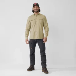 Fjällräven Men's Övik Travel Long Sleeved Shirt Dark Navy/Patina Green