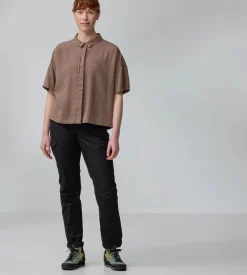 Fjällräven Övik Hemp Camp Shirt Ss W Dark Grey