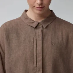 Fjällräven Övik Hemp Camp Shirt Ss W Dark Grey