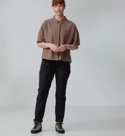 Fjällräven Övik Hemp Camp Shirt Ss W Dark Grey