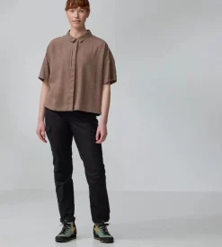 Fjällräven Övik Hemp Camp Shirt Ss W Dark Grey