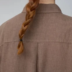 Fjällräven Övik Hemp Camp Shirt Ss W Mountain Blue