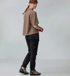 Fjällräven Övik Hemp Camp Shirt Ss W Mountain Blue