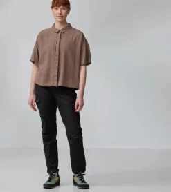 Fjällräven Övik Hemp Camp Shirt Ss W Mountain Blue
