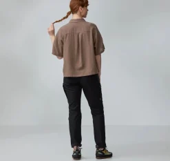 Fjällräven Övik Hemp Camp Shirt Ss W Mountain Blue