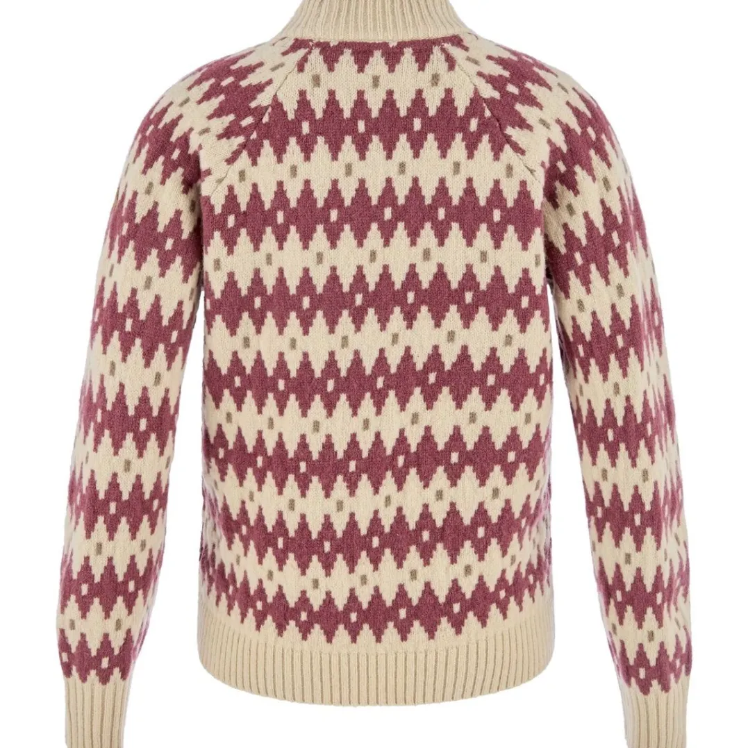 Fjällräven Övik Jacquard Knit W Light Beige-mesa Purple