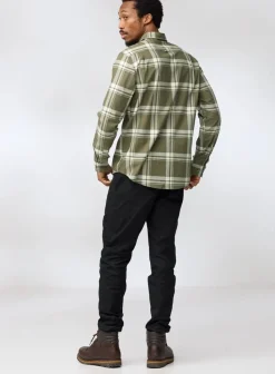 Fjällräven Övik Lite Flannel Shirt M Laurel Green-chalk White