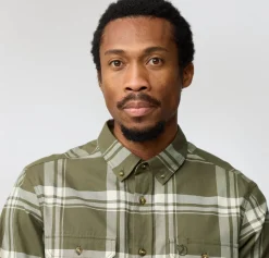 Fjällräven Övik Lite Flannel Shirt M Laurel Green-chalk White