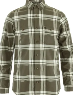 Fjällräven Övik Lite Flannel Shirt M Laurel Green-chalk White