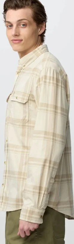 Fjällräven Övik Lite Flannel Shirt M Chalk White-fossil