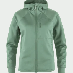 Fjällräven Women's Abisko Grid Fleece Hoodie Patina Green