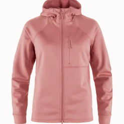 Fjällräven Women's Abisko Grid Fleece Hoodie Dusty Rose