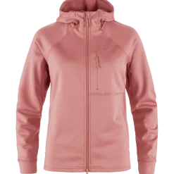 Fjällräven Women's Abisko Grid Fleece Hoodie Dusty Rose