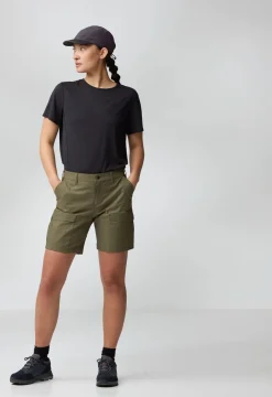Fjällräven Women's Abisko Hybrid Trail Shorts Laurel Green