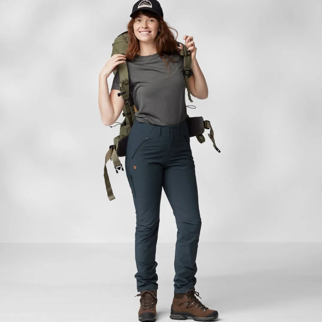 Fjällräven Women's Abisko Trail Stretch Trousers Dark Navy