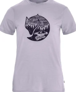 Fjällräven Women's Abisko Wool Fox SS Lavender Mist- Dark Navy