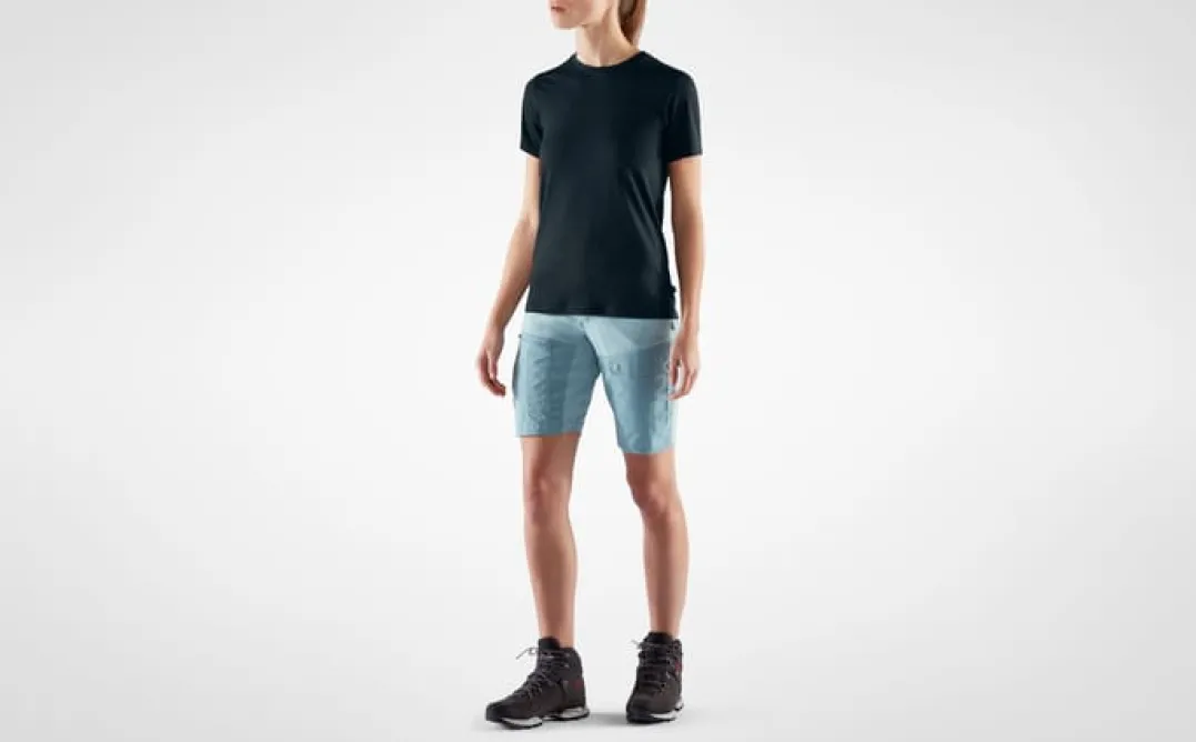Fjällräven Women's Abisko Wool Short Sleeve Dark Navy