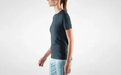 Fjällräven Women's Abisko Wool Short Sleeve Dark Navy