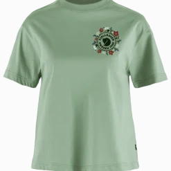 Fjällräven Women's Fjällblomster Logo T-Shirt Misty Green