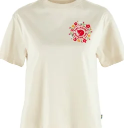 Fjällräven Women's Fjällblomster Logo T-Shirt Chalk White