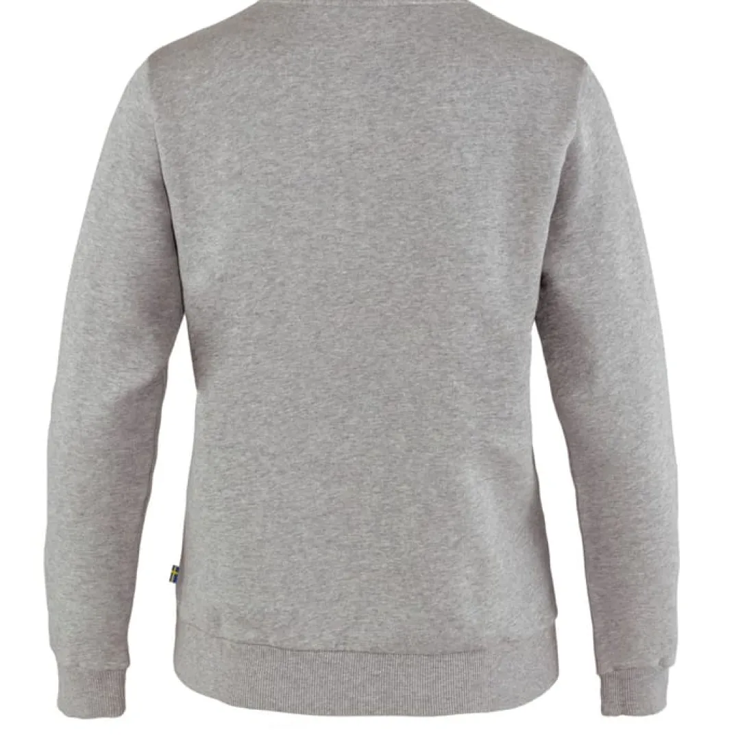 Fjällräven Women's Fjällräven Logo Sweater Grey Melange