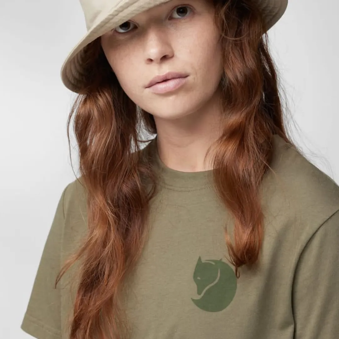 Fjällräven Women's Fox Boxy Logo Tee Chalk White