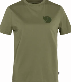 Fjällräven Women's Fox Boxy Logo Tee Green