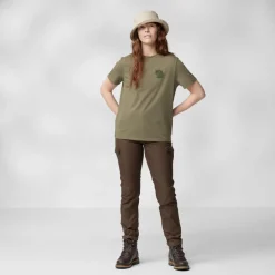Fjällräven Women's Fox Boxy Logo Tee Misty Green