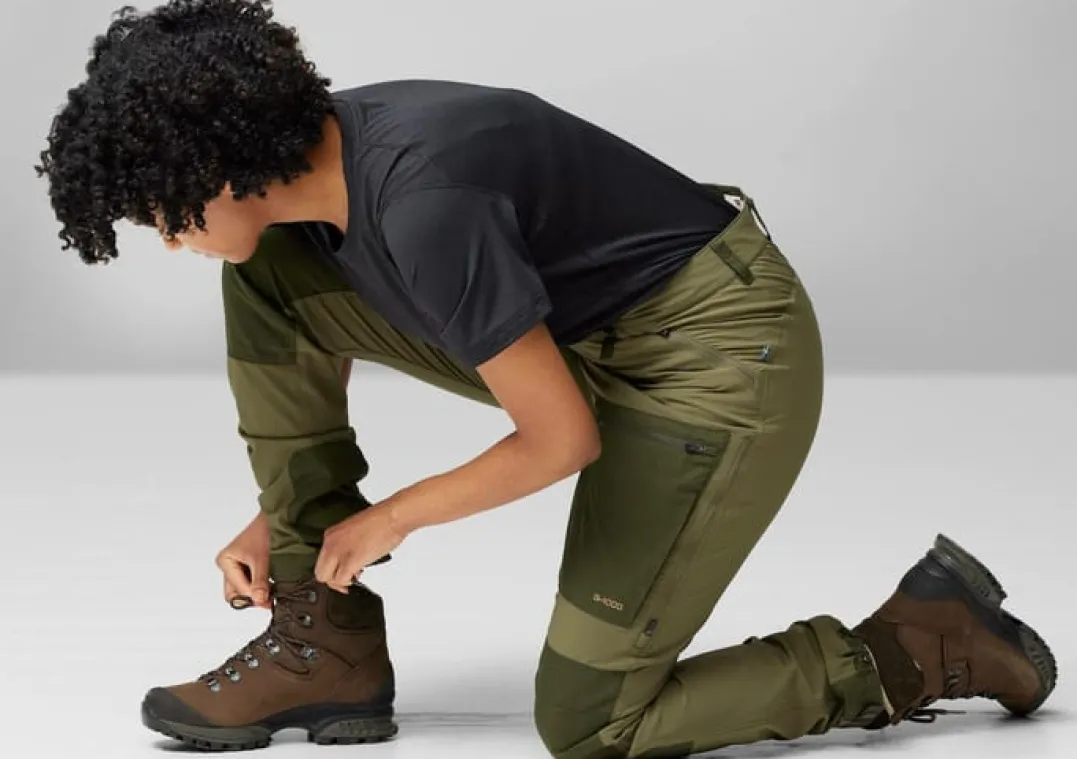 Fjällräven Women's Keb Agile Trousers Suede Brown-dark Olive
