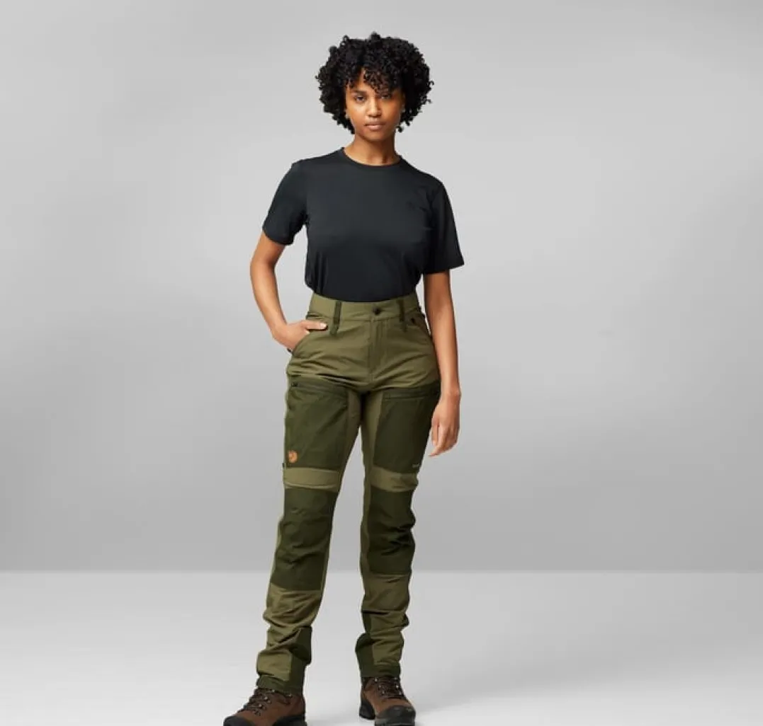 Fjällräven Women's Keb Agile Trousers Suede Brown-dark Olive