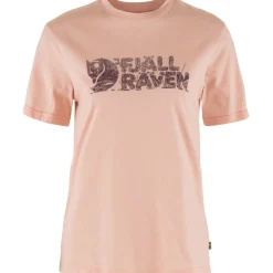 Fjällräven Women's Lush Logo T-Shirt Chalk Rose