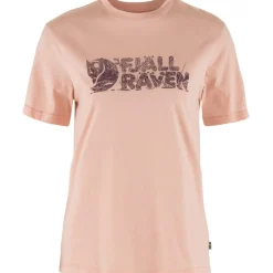 Fjällräven Women's Lush Logo T-Shirt Chalk Rose