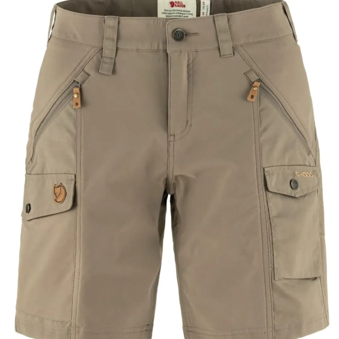 Fjällräven Women's Nikka Shorts Curved Suede Brown