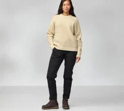 Fjällräven Women's Övik Waffle Knit Light Beige