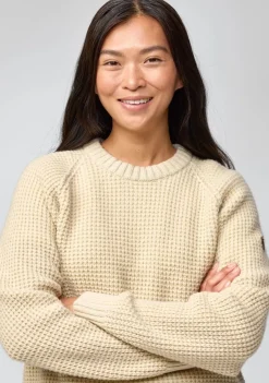 Fjällräven Women's Övik Waffle Knit Light Beige