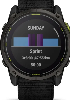 Garmin Enduro 3 Carbon Grey DLC Titanium/Black UltraFit Nylon Strap