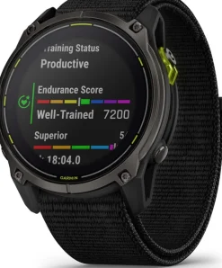 Garmin Enduro 3 Carbon Grey DLC Titanium/Black UltraFit Nylon Strap