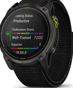 Garmin Enduro 3 Carbon Grey DLC Titanium/Black UltraFit Nylon Strap