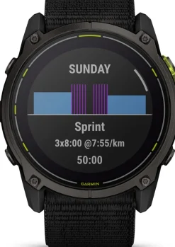 Garmin Enduro 3 Carbon Grey DLC Titanium/Black UltraFit Nylon Strap