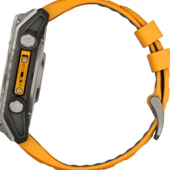 Garmin Fenix 8 Amoled 51mm, Sapphire Titanium - Spark Orange/Graphite Silicone Strap