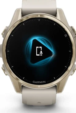 Garmin Fenix 8 Amoled 43mm, Sapphire Soft Gold - Fog Grey/Sandstone Silicone Strap