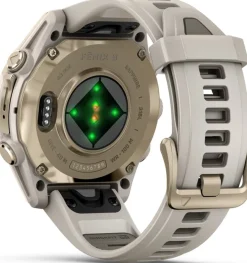 Garmin Fenix 8 Amoled 43mm, Sapphire Soft Gold - Fog Grey/Sandstone Silicone Strap