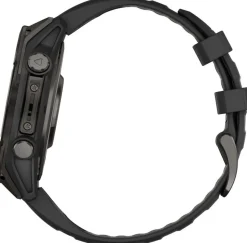 Garmin Fenix 8 Amoled 47mm, Sapphire Carbon Gray DLC Titanium - Black/Pebble Grey Silicone Strap