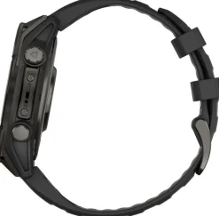 Garmin Fenix 8 Amoled 47mm, Sapphire Carbon Gray DLC Titanium - Black/Pebble Grey Silicone Strap