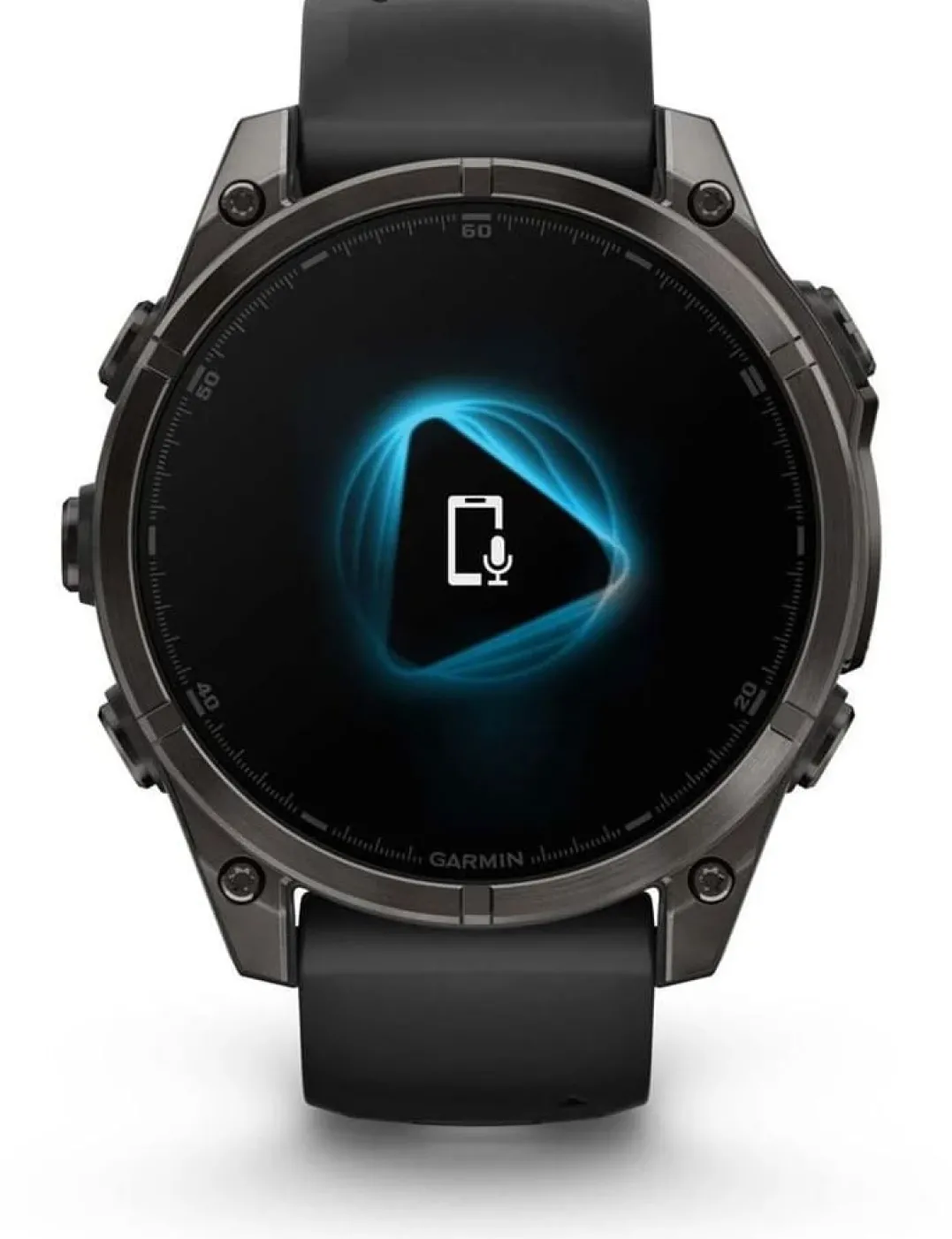 Garmin Fenix 8 Amoled 47mm, Sapphire Carbon Gray DLC Titanium - Black/Pebble Grey Silicone Strap