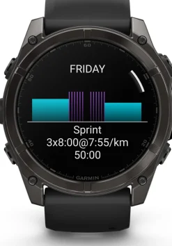 Garmin Fenix 8 Amoled 51mm, Sapphire Carbon Gray DLC Titanium - Black/Pebble Grey Silicone Strap